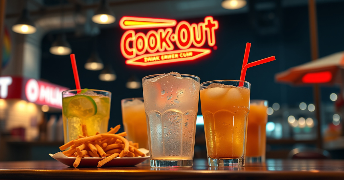 Cook Out Drinks Menu With Prices For 2026