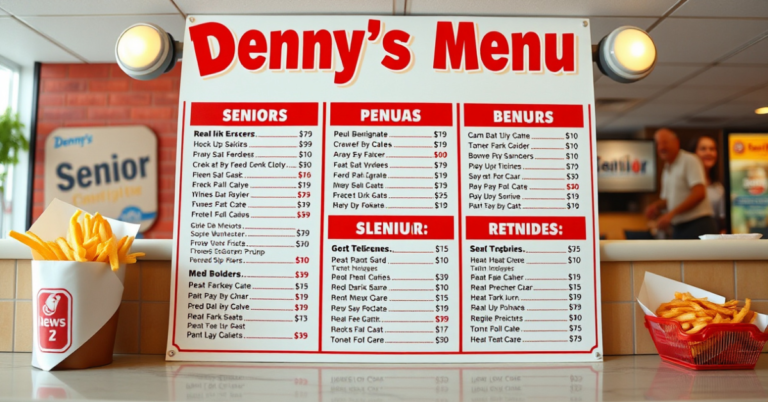 Denny’s Senior Menu With Prices For 2026