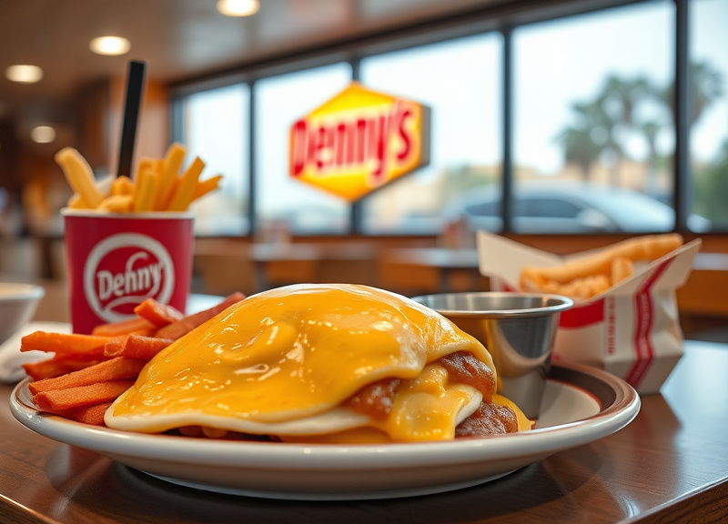 What are the most popular items on the Denny's breakfast menu?